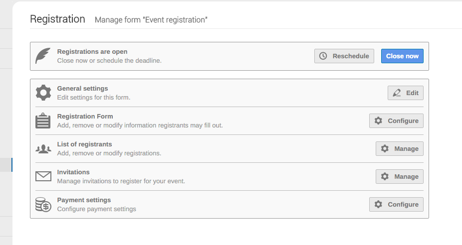 Registration Configuration